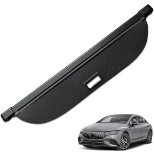 HAFIDI® Cargo Cover for 2023-2025 Mercedes Benz EQE SUV Retractable Trunk Cargo Cover EQE Accessories Anti-Peeping Anti-Theft Privacy Screen,Trunk Luggage Shield Shade Carbon Fiber Texture