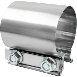 2.5'' Heavy Duty 304 Stainless Steel Lap Joint Exhaust Pipe Seal Band Clamp, Repair Clamp Sleeve Coupler for Emergency Pipe Repair, Pack of 1