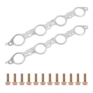 12617944 Exhaust Manifold Header Gasket with Bolts Compatible with Chevy Silverado Camaro Caprice Corvette Tahoe GMC Sierra CTS Escalade LS1 LS2 LS3 LS6 LQ4 LQ9 LM7 4.8L 5.3L 5.7L 6.0L 6.2L