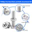 1110PCS Nuts and Bolts Assortment Kit, Stainless Steel Hardware Assortment Kit with Assorted Screws, Nuts, Bolts and Washers#4-40#6-32#8-32#10-24
