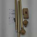 Curtain Rods 32 to 58 Inches (2.6-4.8ft), USFOOK 7/8 InchTelescoping Splicing Drapery Rods for Windows 20 to 54 Inch, Decorative Curtain Rod for Home Decor with Luxury Gold Translucent Finials