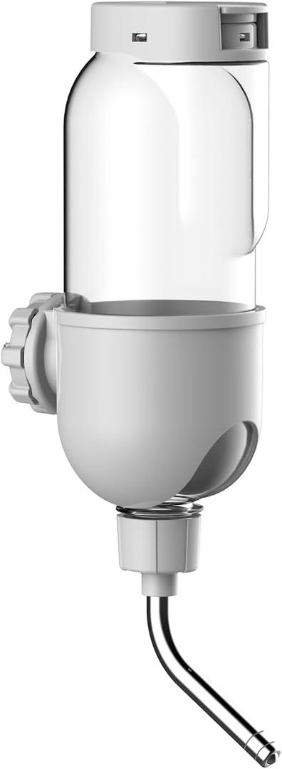 Pet Water Bottle for Cage Crate 26oz Non-Drip Water Dispenser for Small Animal Rabbit Bunny Guinea Pig Chinchilla Ferret Squirrel Hedgehog (Gray, 26oz)