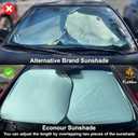 EcoNour 2 Piece Foldable Car Windshield Sun Shade UV & Heat Protection, Interior Cooling, Durable Upgraded Design, Easy Fold, Front Window Sunshade - Medium (31" L x 28" W)