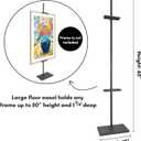 Americanflat Adjustable Tabletop Easel Stand for Picture Frames up to 50" - Ideal Picture Frame Stand to Display Art, Signs, or Photos - Use Easel Stands for Home or Events - Black