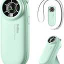 Diveblues TurboBear Portable Handheld Turbo Fan- Powerful Air Speed, Ultra-Light 86.5g Hand Fan, 5 Gear Cooling, Rechargeable Battery Powered, Pocket Cute Small Fan Travel Essentials Gifts Women
