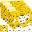 12 Decorative File Folders Letter Size, Cute Floral Document Folders for Office, School & Home, Durable Copper Material with Adhesive Tabs