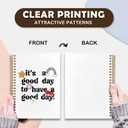 VIIJJUE Groovy Mental Health Notebook, Inspirational Journal, Positive Quote Journals for Writing, It's a Good Day to Have a Good Day Motivational Hardcover Spiral Notebooks, 5.5x8.3 Inch