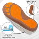 Womens Walking Shoes Comfortable Wide Diabetic Shoes Adjustable Elderly Neuropathy Bunion Swollen Feet Nursing Shoe Breathable Indoor Outdoor Flat Slippers (11.5 Wide, White)