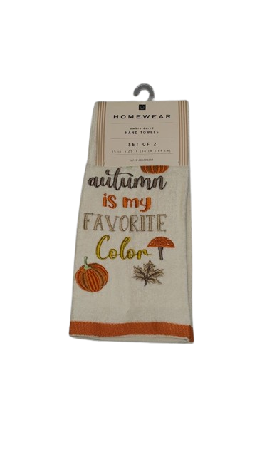 Homewear 2-PK Hand Towel Fall In Air White