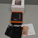 Tire Inflator Portable Air Compressor -Upgraded Air Pump for Car Tires with Tire Pressure Gauge (Max 150 PSI), Auto Shut-Off Tire Pump with LED Light for Car Motor Bike Ball (Matte Black & Light Orange)