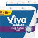 Viva Multi-Surface Cloth Paper Towels, Task Size - 12 Super Rolls (2 Packs of 6) - 81 Sheets Per Roll