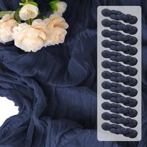 8 Pack Navy Blue Spring Easter Table Runner 10FT Navy Blue Cheesecloth Table Boho Gauze Cheese Cloth Table Runner Rustic Sheer Table Runner for Wedding Bridal Baby Shower Decor