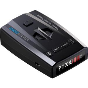 RAD1000 Laser/Radar Detector for Cars with Suction Cup Mount - Long Range Detection, X/K/Ka/KU/ST/CT Band & Laser Detection, Mute Memory, VG-2 Immune, Led Display, Multi-Mode, Ideal Gifts