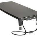3M Adjustable Monitor Stand with 4-Port USB Hub, Black, Great for Computer Monitors, Laptops, TVs, Speakers, Printers and More
