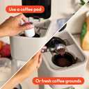 BELLA Single Serve Coffee Maker, K Cup & Coffee Ground Compatible with Removable, Adjustable Drip Tray, Auto Shutoff & Reusable Dishwasher Safe Accessories, Brews 6oz to 14oz, 1000 Watt, Oatmilk