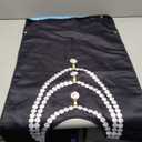 Adult Bibs for Women Washable Waterproof Adult Bib for Eating with Crumb Catcher (Pearl Necklace Bibs -3 Pack)