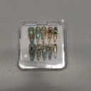 Handmade Press on Nails Stiletto Royal Style Luxurious Colored Gemstones with Full Diamond and Heavily Crafted Design Handmade Stiletto Press on Nails 3D Luxury Press on Nails(S)