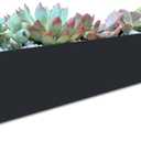 Rectangle Succulent Planter Box - 32" Window Sill Planters - Decorative Indoor/Outdoor Table or Window Boxes Planter - Windowsill Herb (1pc Black), 32in