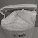 YellyHommy Stall No Hook Shower Curtain with Snap in Fabric Liner Set Less Time White Waffle Shower Curtain for Bathroom 75" L x 60" W