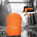 Goloni 45L Hiking Backpack Lightweight Foldable, Waterproof Camping Backpack with Rain Cover & Hiking Pole Mat Carrying System, Ergonomic Water Resistant Daypack for Trekking Travel Men Women,Black
