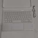 GreenLaw Keyboard Case for iPad 11th Generation(A16,2025) / 10th Generation(2022), Stain-Resistant Cover, 7 Color Backlit, Detachable Keyboard Case with Touchpad and Pencil Holder, White Smoke