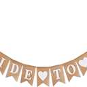 Bride to Be Burlap Banner for Bridal Shower, Bachelorette, Engagement and Wedding Party Decorations