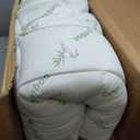 Ultra Soft Queen Size Mattress Topper - Viscose Made from Bamboo Pillow Top Mattress Pad for Back Pain Relief - Naturally Cooling for Hot Sleepers, Green