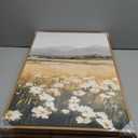 Vintage Large Landscape Framed Canvas Wall Art Set of 2 16"x24", Minimalist Meadow Flower Mountain Painting Prints, Neutral Floral Nature Artwork Living Room Bedroom Modern Farmhouse Decor
