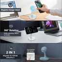 Magnetic Wireless Charger Stand 15W Fast Mag-Safe Charger for iPhone 17 /17 pro/ 17 Air/ 17 pro max 16/15/14/13/12 Series Magnet Wireless Charging Station/Pad with Sleep-Friendly Light for AirPods