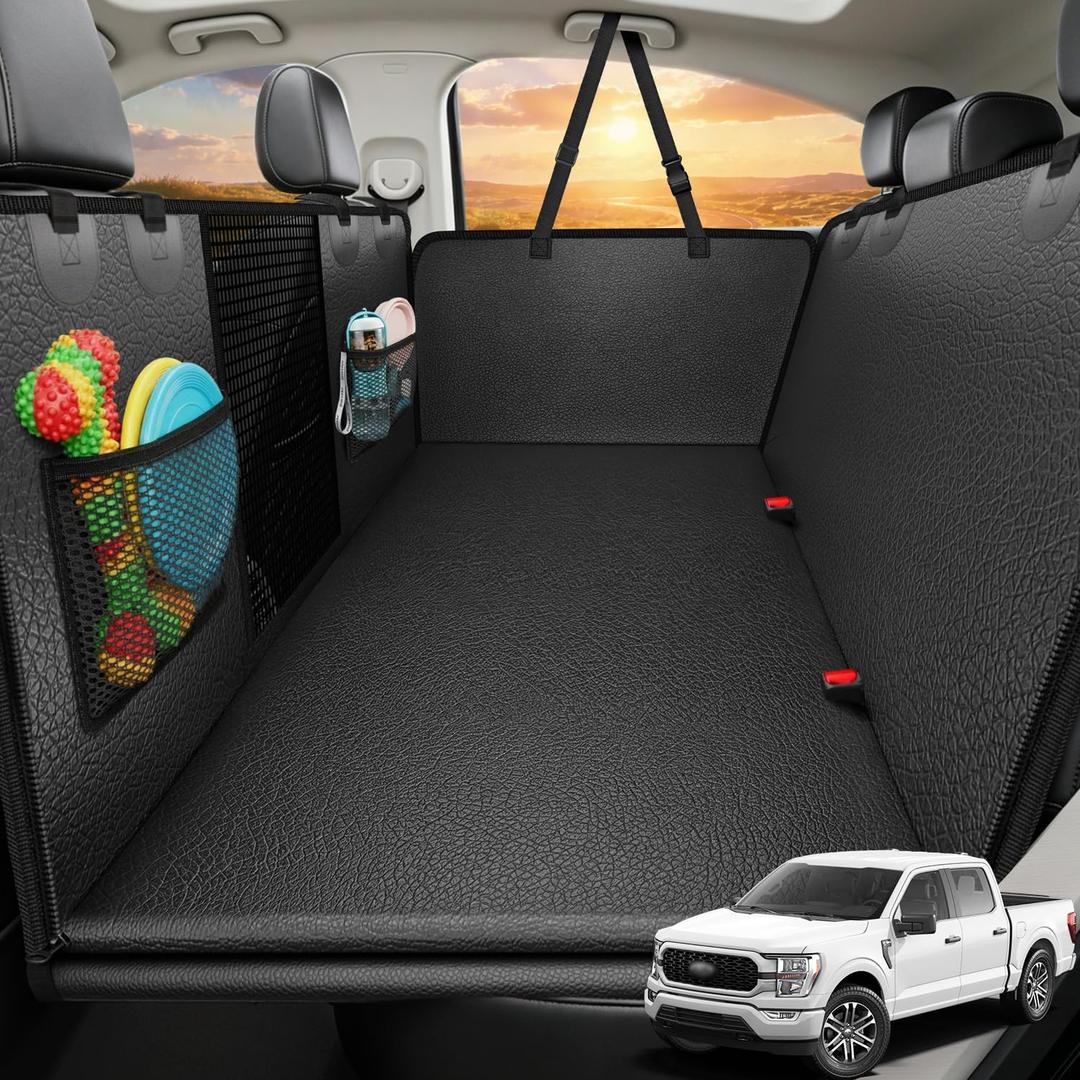 URPOWER PU Leather Dog Back Seat Extender for Full-Size Crew Cab Trucks