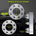 2 x Customadeonly 8x6.5 (8x165.1) Wheel Spacers 1 Inch 2pcs Forged Aluminum Spacers with 126mm Bore, M14x1.5 Studs Fits Chevy GMC 8 Lug Trucks 25mm Wide Stud Trimming May Be Required