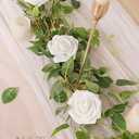 N&T NIETING Artificial Flowers 50pcs Real Touch White Flowers Artificial Roses for Decoration for DIY Wedding Bouquets Bridal Centerpieces Floral Shower Party Tables Home Arrangement