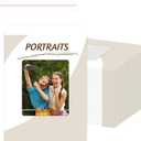 Humyoun 100 Pcs Photo Envelopes 8 3/4'' x 11 1/8'' Portrait Envelope with 5'' x 6'' Plastine Window for Photos Catalog Magazine Brochures Certificates Company Calendar (Minimalism)