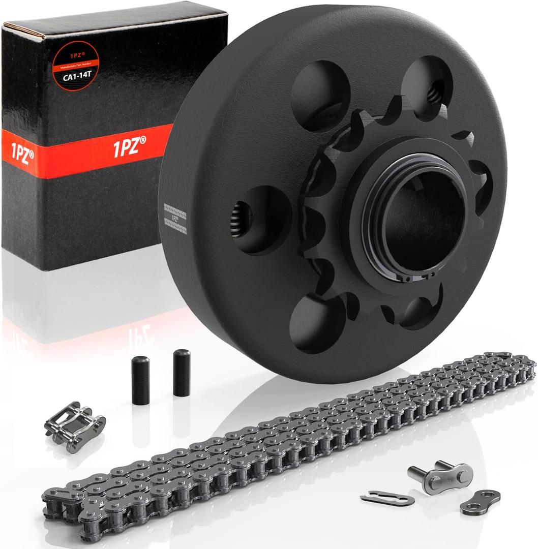 1PZ DH7-E4F Go Kart Clutch 1" Bore 14 Tooth with #40/41/420 Chain Predator 212 Centrifugal Clutch 14T for Go Kart Minibike and Fun Kart Engine 8-13 HP