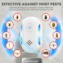 (2026 Upgraded) Ultrasonic Rodent & Pest Indoor Repeller - Stronger Driving Force, Repellent for Mouse, Mice, Rats, Roaches, Ants, Spiders, Bugs, Home Plug-in Device, 2 Mode Switching (6 Pack)
