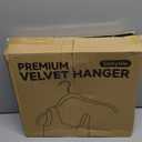 Premium Velvet Shirt Hangers 30 Pack, Non-Slip 360 Swivel Hook Slim Flocked Coat Hanger, Space Saving Felt Hanger for for Tank Top, Blouses, Strappy Dresses (Beige)