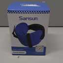 Travel Pillows for Airplanes, 360 Support Headrest Pillow with Eye Mask for Sleeping Long Flights, Travel Pillow for Car Road Trip, Car Headrest, Travel Accessories Stop Bobblehead, Black