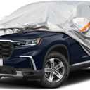 Kayme 6 Layers SUV Car Cover Custom Fit for Honda Pilot (2008-2025) Waterproof All Weather for Automobiles, Outdoor Full Cover Rain Sun UV Protection.Silver