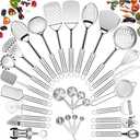 Stainless Steel Kitchen Utensil Set- Fungun 22 Pcs Cooking Nonstick Cookware Set with Spatula - Best Gadgets Tools Kitchen Accessories