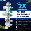 WA422PRHDWR/AA WA45H7000AW/A2 WA45H7000AW/AA Washer Water Inlet Valve For Samsung WA45M7050AW/A4 WA45H7000AP/A2 WA50R5200AW/US WA50R5400AV/US WA50R5400AW/US WA400PJHDWR/AA WA45T3400AP