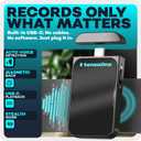 Voice Activated Recorder – Mini Audio Recording Device with Magnetic Mount, Small Portable Digital Recorders, Microphone Devices with AI Smart Noise Reduction, Wireless Sound, 128GB–9000 hrs