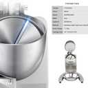 Electric Ice Shaver,Shaved Ice Machine Strong Powerful For Home&Commercial Use,Steel Ice Crusher With Dual Blades&Lips,Higher Ice Outlet for Plate,Bowl&Cup,300W/2200rpm/220lbs/hrs.