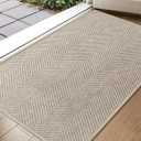 Color&Geometry Ultra Thin Indoor Door Mat 24"x36" Entrance Mat, Oatmeal