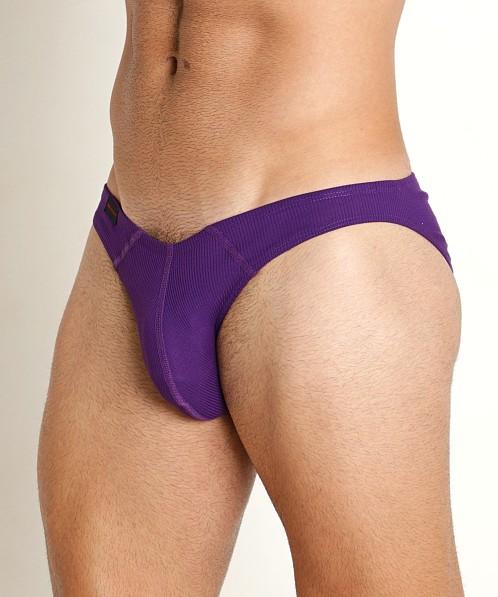 Jack Adams Men's Rib Modal Bikini Brief, Acai, Small