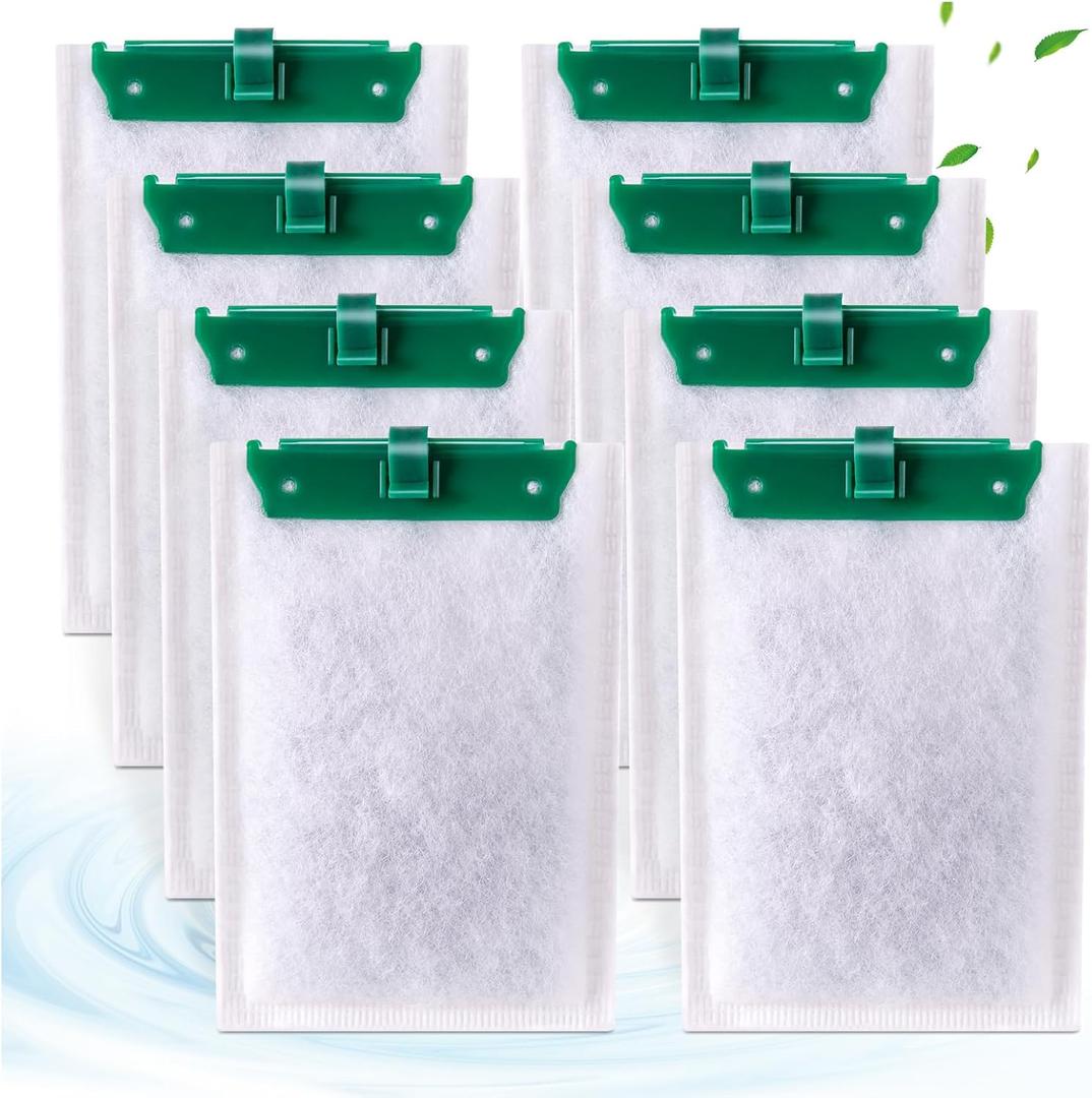 xbbwmrs 8 Count Medium Filter Cartridges Compatible with Tetra Whisper Bio-Bag Filters Medium Replacement Filter Cartridges for Whisper ReptoFilter and 10i IQ10 PF10 Power Filters -Ready to Use