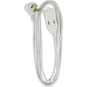 SlimLine 2235 Indoor Flat Plug Extension Cord, 3 Foot Cord, Right Angled Plug, 16 gauge, 3 Polarized Outlets, 125 Volts, Space Saving Design, Neutral White Color, UL and CUL Listed SlimLine 2235 Indoor Flat Plug Extension Cord, 3 Foot Cord, Right Angled Plug, 16 gauge, 3 Polarized Outlets, 125 Volts, Space Saving Design, Neutral White Color, UL and CUL Listed