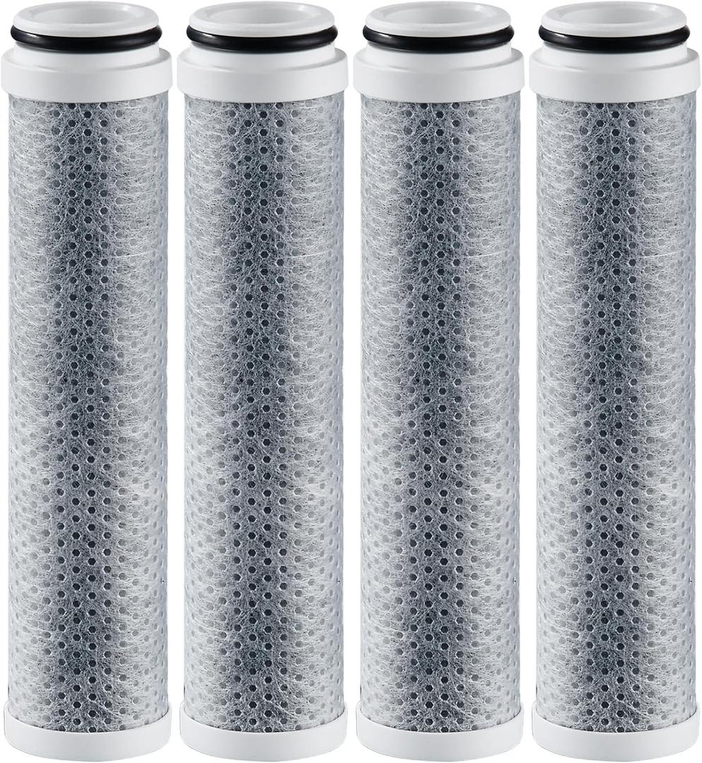 Cobbe 4 Pack Replacement Filters for Handheld Shower Head - 2.0 Carbon Shower Head Filter System - Removes Over 99% Chlorine - Reduces Dry Itchy Skin from Hard Water