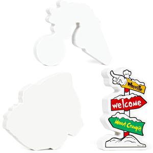 3Pcs Christmas Table Sign, Wooden Signs Set for Holiday Home Decorations Freestanding Table Sign Indoor Winter Desk Office Decor (Colorful-1)