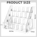 4-Tier Acrylic Drink Packet Organizer with 20 Compartments, Sugar Packets Drink Mix Organizer, Water Flavor Packet Holder for Kitchen Pantry Cabinet Storage Coffee Station