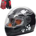 Children's Helmet, Motorcycle Helmet for Children, Half Motorcycle Helmets, Motorcycle Moped Boys Girls Children Children, 3 Colours Designer Designed by Choice, Black